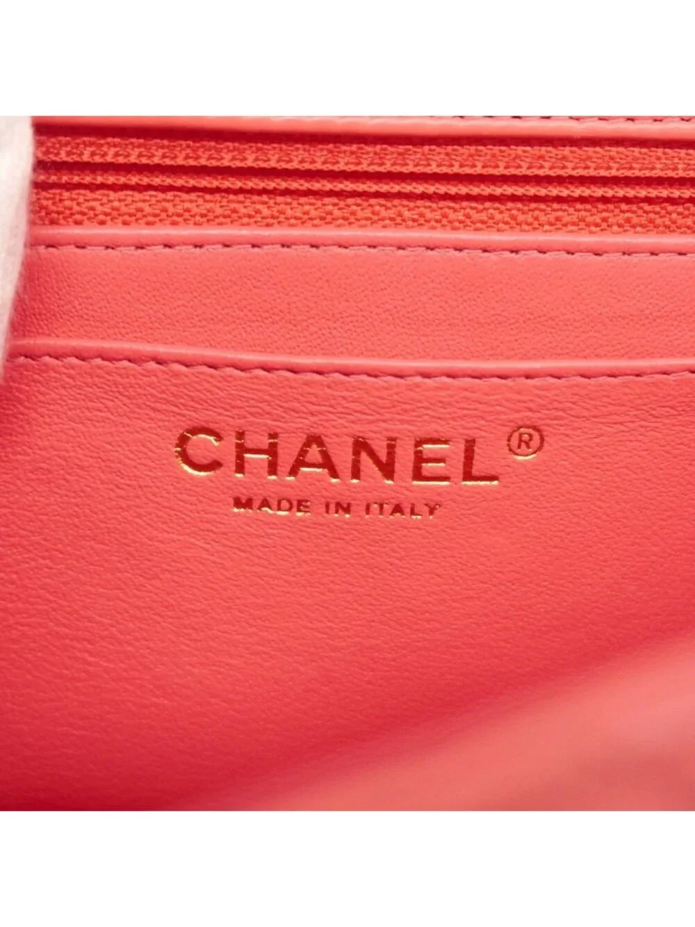 Chanel Shoulder Bag Mini Quilted Lambskin Pink Champagne Gold